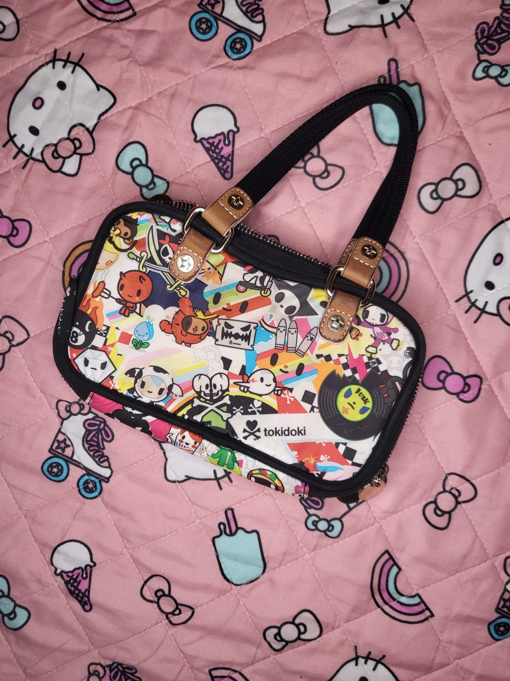 tokidoki Multicolor Character Mini Handbag with Pink Accents